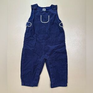 Janie and Jack Baby Boy Corduroy Overalls Navy 6-12 Months EUC
